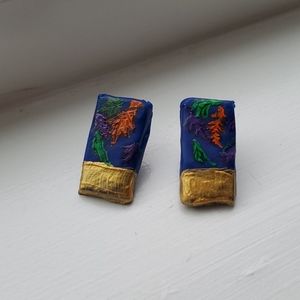 Polymer Clay Handmade Painted Earrings